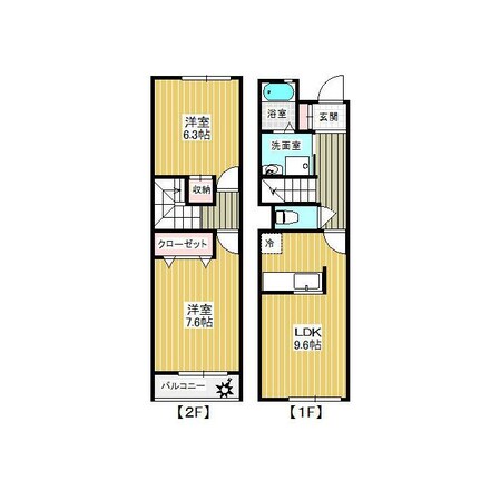 南与野駅 徒歩8分 1-2階の物件間取画像